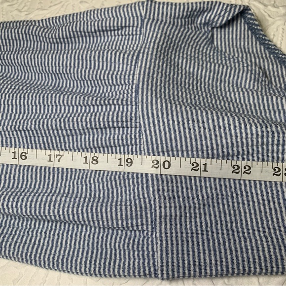 Harlowe & Graham Blue & White Stripe Women's Spaghetti Strap Bodysuit Large #929 - Picture 10 of 10